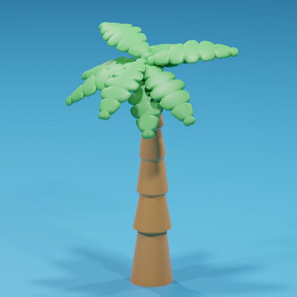 Cartoon Palm Tree 3D model